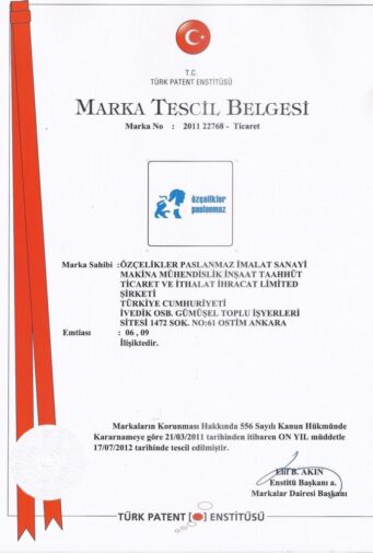 Marka Tescil Belgesi